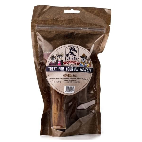 VON BARF sušena poslastica goveđa koža 130g 0