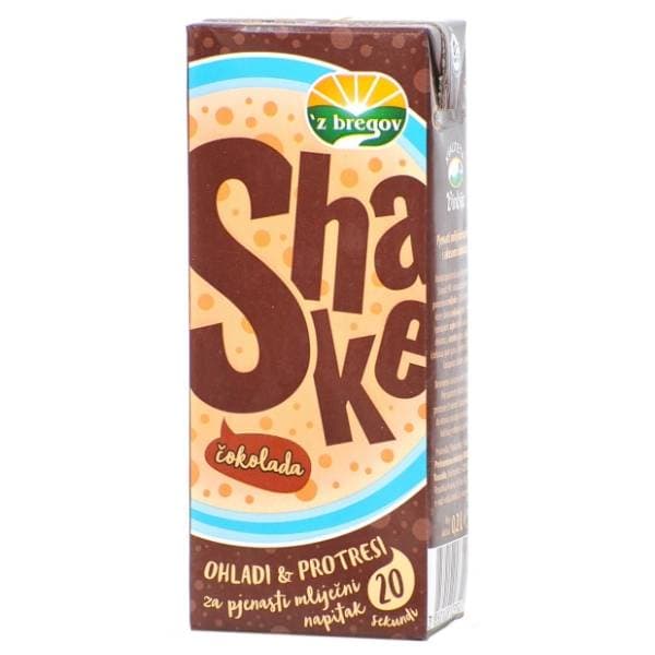 Z BREGOV Shake mliječni napitak čokolada 200ml 0