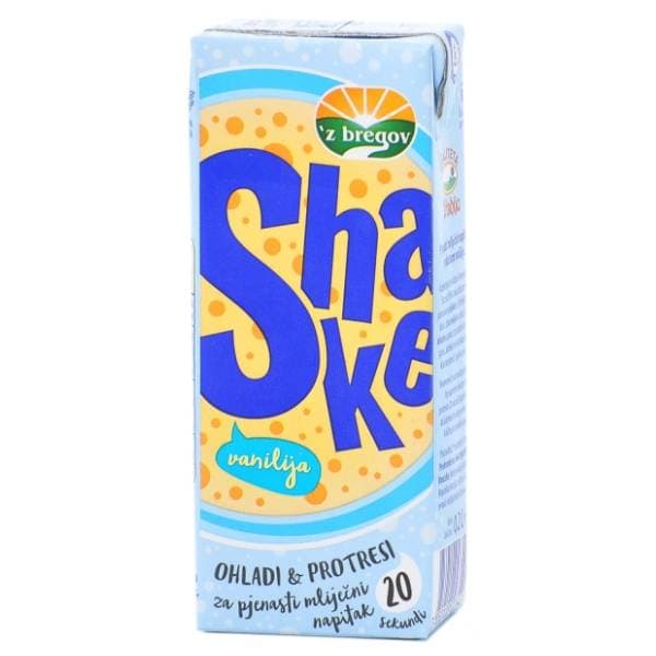 Z BREGOV Shake mliječni napitak vanilija 200ml 0