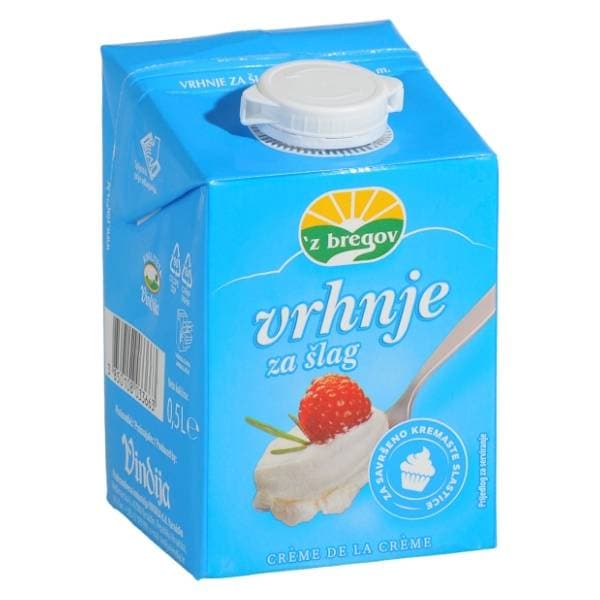 Z BREGOV vrhnje za šlag 500ml 0