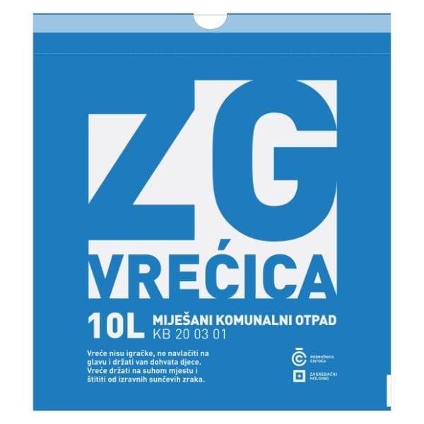 ZG vrećica za miješani komunalni otpad 10l 10kom 0