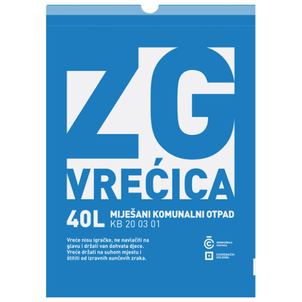 ZG vrećica za miješani komunalni otpad 40l 10kom 0