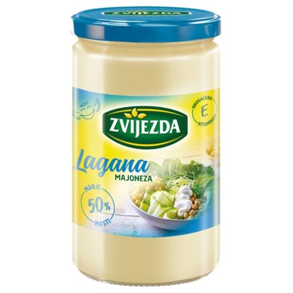 ZVIJEZDA lagana majoneza staklo 620g 0