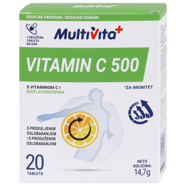 MULTIVITA Vitamin C tablete 500 20km 0