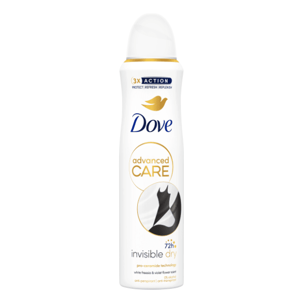 Dezodorans DOVE Invisible dry white freesia & violet flower 150ml 0