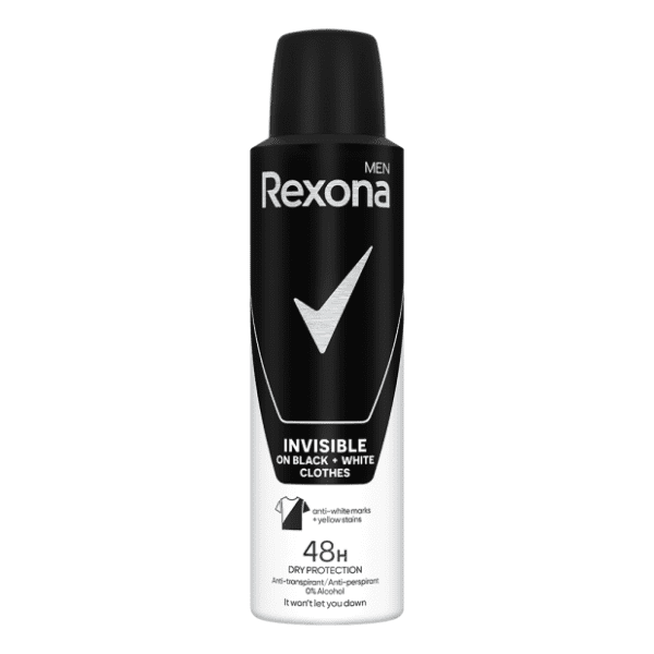 Dezodorans REXONA invisible black & white 150ml 0