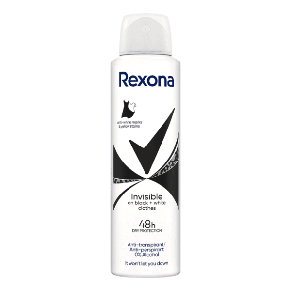 Dezodorans REXONA Invisible black&white 150ml 0