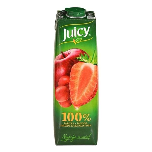 JUICY 100% jagoda sok 1l 0