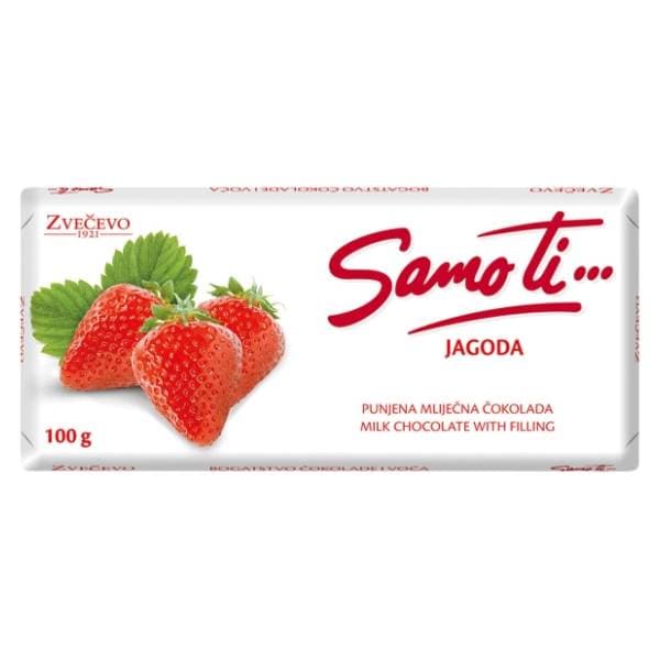 SAMO TI čokolada s jagodom 100g 0