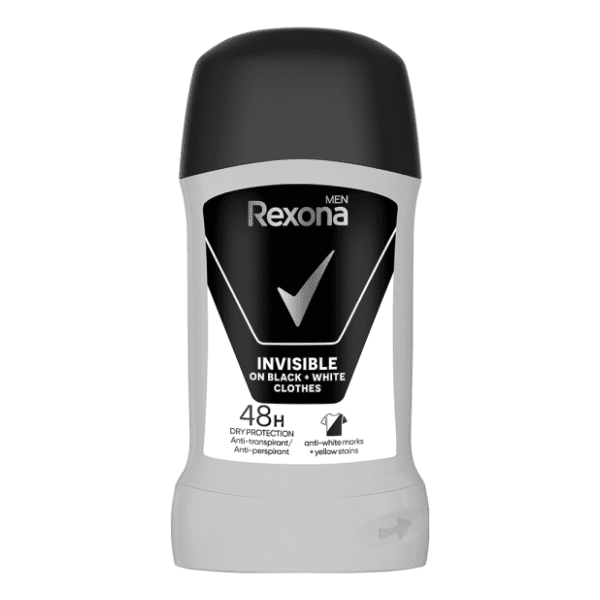 Stik REXONA invisible black & white 50ml 0