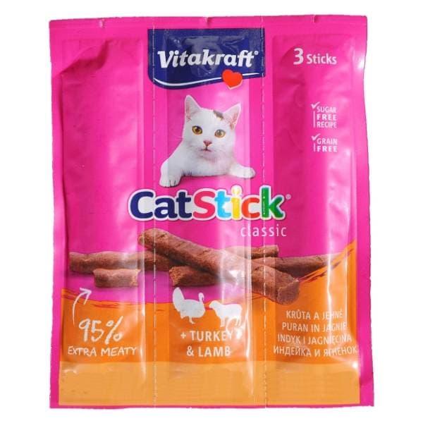 VITAKRAFT Cat stick classic puretina janjetina 18g 0