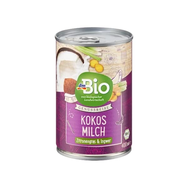 DM BIO kokosovo mlijeko limunska trava i đumbir 400ml 0