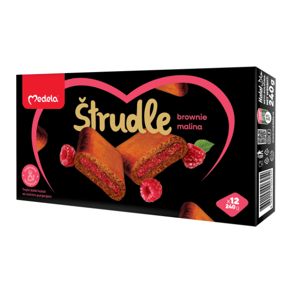 Štrudla MEDELA Brownie malina 240g 0