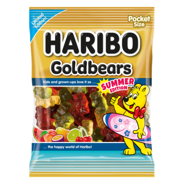Gumeni bomboni HARIBO goldbears summer edition 100g 0