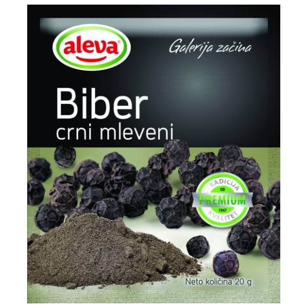ALEVA Papar crni mljeveni 20g 0