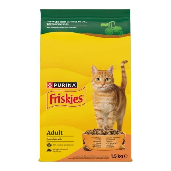 FRISKIES Cat adult briketi piletina i povrće 1,5kg 0
