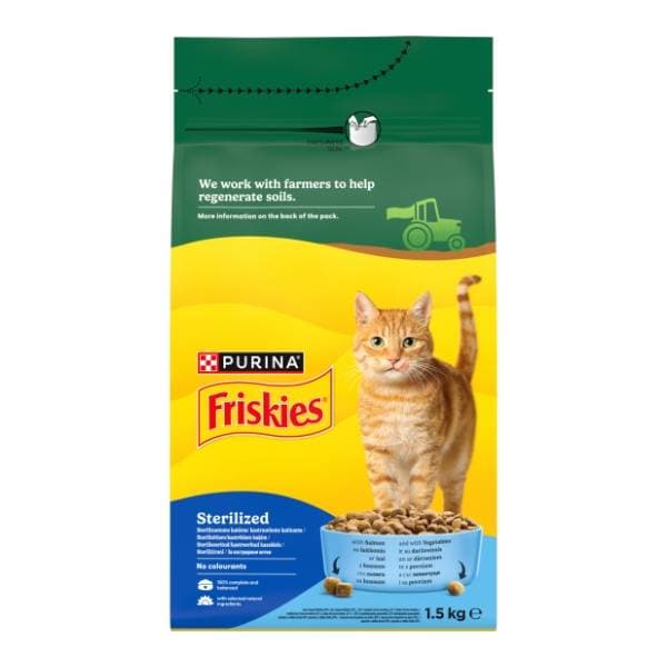 FRISKIES Sterilized losos i povrće 1,5kg 0