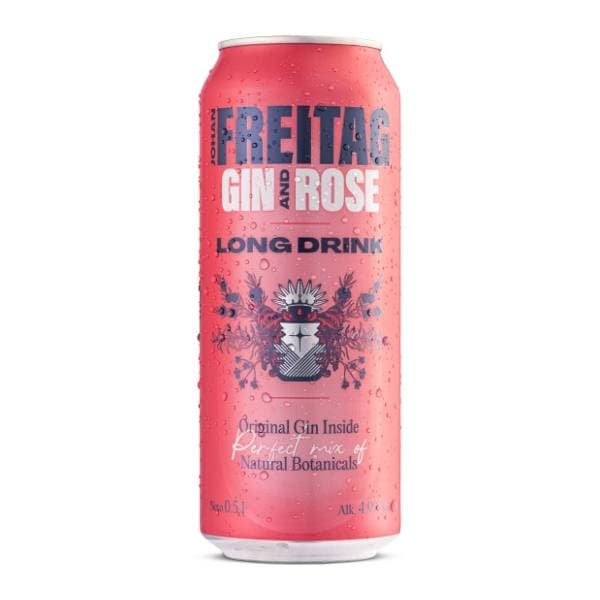 Koktel JOHAN FREITAG Gin&Rose 5% 500ml 0