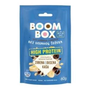 BOOM BOX zobena kaša protein čokolada banana 60g slide slika