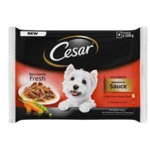 CESAR meso i povrće u umaku 4x100g slide slika