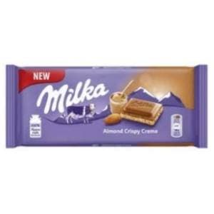 Čokolada MILKA almond crispy 90g slide slika