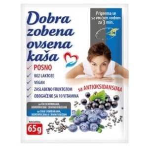 DOBRA zobena kaša chia borovnica ribizla 65g slide slika