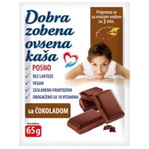 DOBRA zobena kaša čokolada 65g slide slika