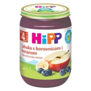 HIPP kašica jabuka s borovnicom i bananom 190g slide slika