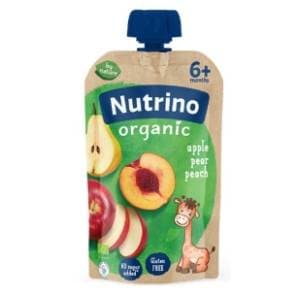 NUTRINO Organic voćni pire jabuka kruška breskva 100g slide slika