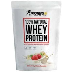 PROTEINI.SI whey protein jagoda bijela čokolada 500g slide slika