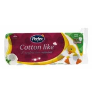 Toaletni papir PERFEX cotton like 3sloja 10kom slide slika