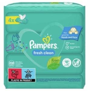 Vlažne maramice PAMPERS fresh clean 4x52kom slide slika