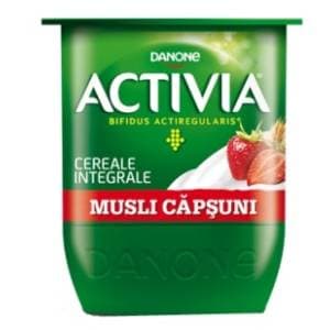 Voćni jogurt DANONE musli jagoda 125g slide slika
