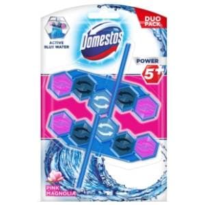 WC osvježivač DOMESTOS power 5 blue water pink 2x53g slide slika