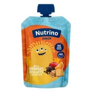 NUTRINO Junior voćni pire jabuka naranča keks čokolada 100g slide slika
