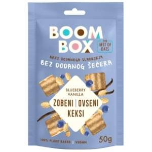 BOOM BOX zobeni keks borovnica vanilija 50g slide slika