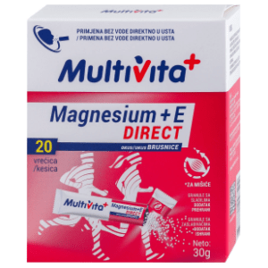 MULTIVITA Magnezium + E direct brusnica 20 vrećica slide slika