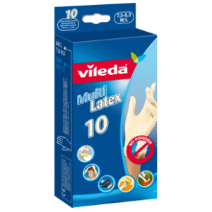 VILEDA lateks rukavice M/L 10kom slide slika