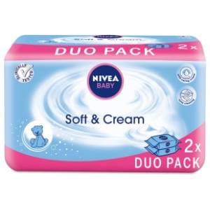 Vlažne maramice NIVEA soft & cream 2x63kom slide slika