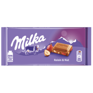 Čokolada MILKA grožđice lješnjak 100g slide slika
