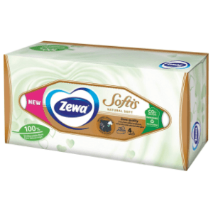 Papirnate maramice ZEWA softis natural soft kutija 4 sloja 80 kom slide slika