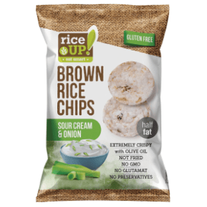 Rižini čips RICE UP vrhnje luk 60g slide slika