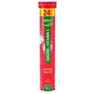 Šumeće tablete NATUREL željezo vitamin C 96g slide slika