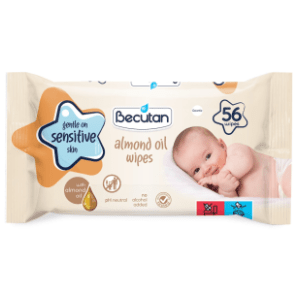 Vlažne maramice BECUTAN baby almond oil 56kom slide slika