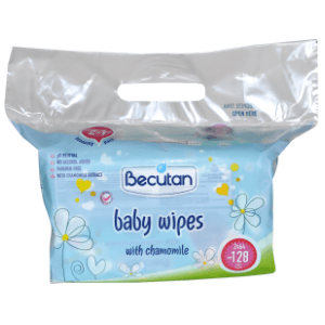 Vlažne maramice BECUTAN baby kamilica 2x64kom slide slika