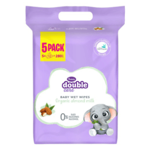 Vlažne maramice VIOLETA baby organic almond milk 5x56kom slide slika