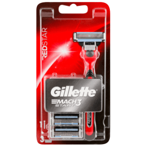 Brijač GILLETTE Mach 3 start red star 1kom + 3 zamjene slide slika