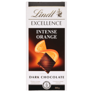 LINDT tamna čokolada Exellence intense orange dark 100g slide slika