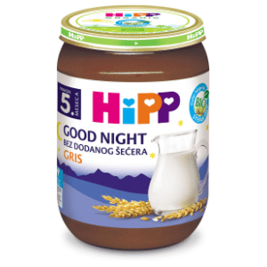 HIPP Kašica laku noć pšenična krupica 190g slide slika