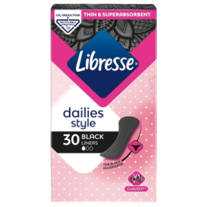 LIBRESSE dnevni ulošci normal black 30kom slide slika
